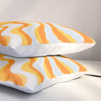 Radiant Sunburst Retro 70s Groovy Sunshine Vibes in Bold Orange and Yellow Pillow Sham Gallery Image 3