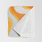 Radiant Sunburst Retro 70s Groovy Sunshine Vibes in Bold Orange and Yellow Throw Blanket Gallery Image 3
