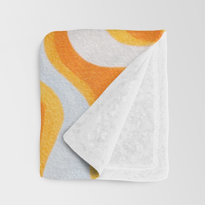 Radiant Sunburst Retro 70s Groovy Sunshine Vibes in Bold Orange and Yellow Throw Blanket Gallery Image 3