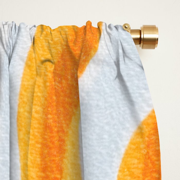 Radiant Sunburst Retro 70s Groovy Sunshine Vibes in Bold Orange and Yellow Window Curtain Gallery Image 2