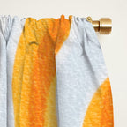 Radiant Sunburst Retro 70s Groovy Sunshine Vibes in Bold Orange and Yellow Window Curtain Gallery Image 2