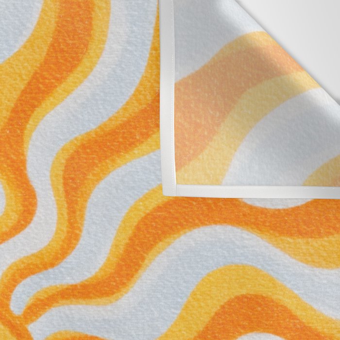 Radiant Sunburst Retro 70s Groovy Sunshine Vibes in Bold Orange and Yellow Wall Tapestry Gallery Image 3