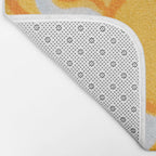 Radiant Sunburst Retro 70s Groovy Sunshine Vibes in Bold Orange and Yellow Bath Mat Gallery Image 2