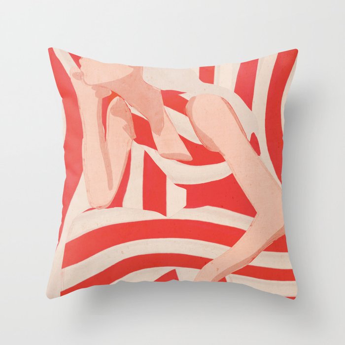 Abstract Art Female Figure 2 Throw Pillow Gallery Image 6
