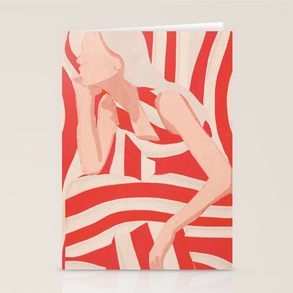 Abstract Art Female Figure 2 Stationery Card Gallery Image 2