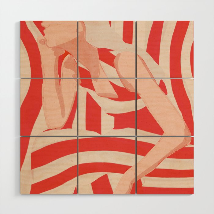 Abstract Art Female Figure 2 Wood Wall Art Gallery Image 1