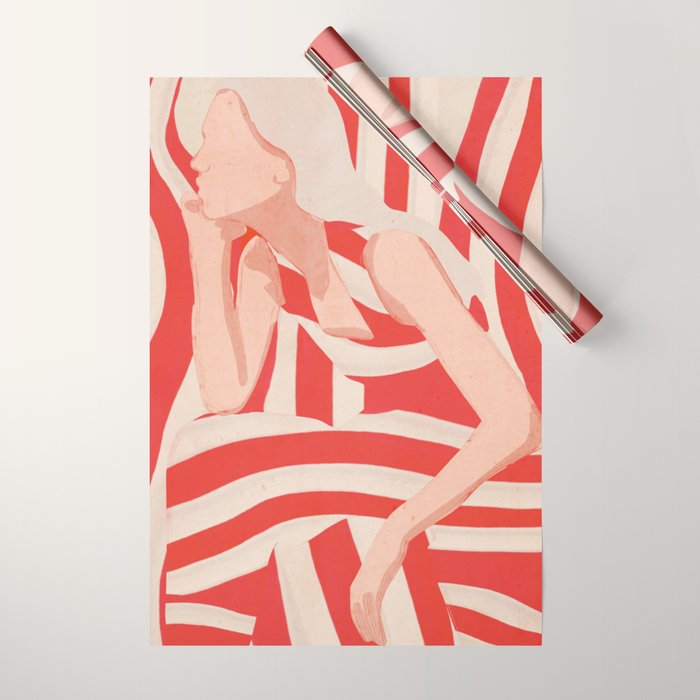 Abstract Art Female Figure 2 Wrapping Paper Gallery Image 1