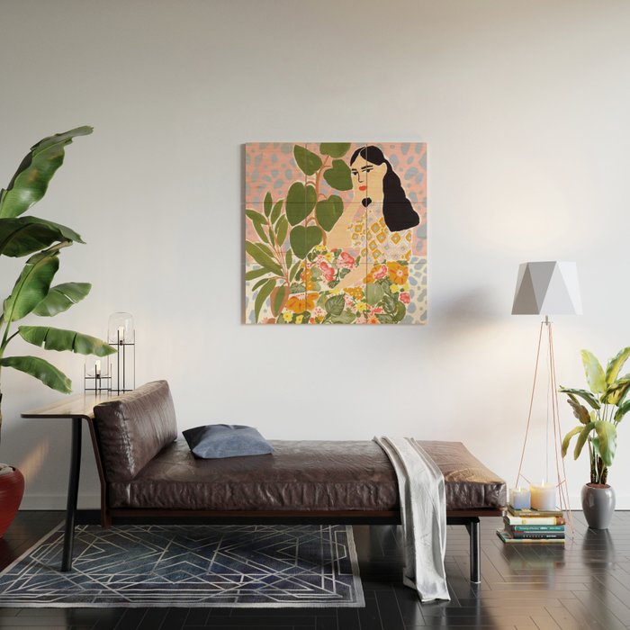 Botanical Lady Wood Wall Art Gallery Image 2