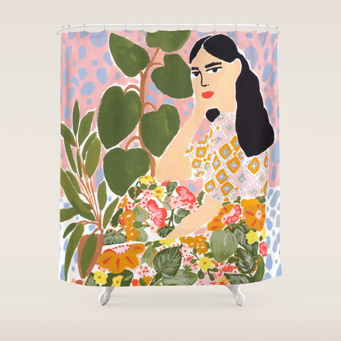 Botanical Lady Shower Curtain Gallery Image 1