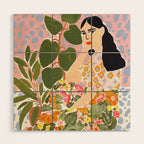 Botanical Lady Wood Wall Art Gallery Image 1