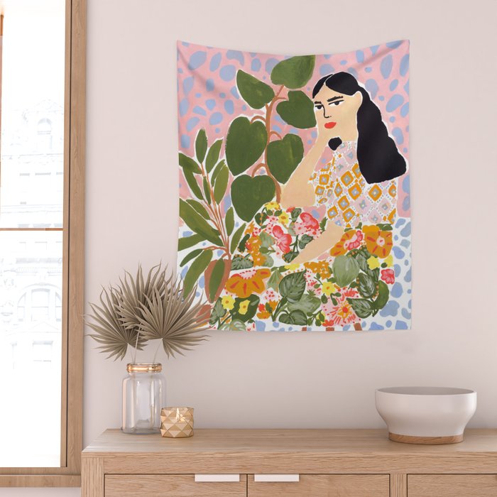 Botanical Lady Wall Tapestry Gallery Image 2