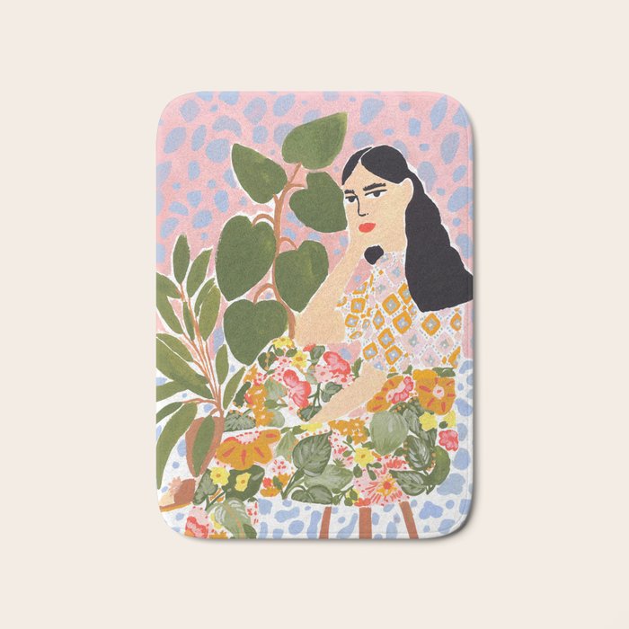 Botanical Lady Bath Mat Gallery Image 1