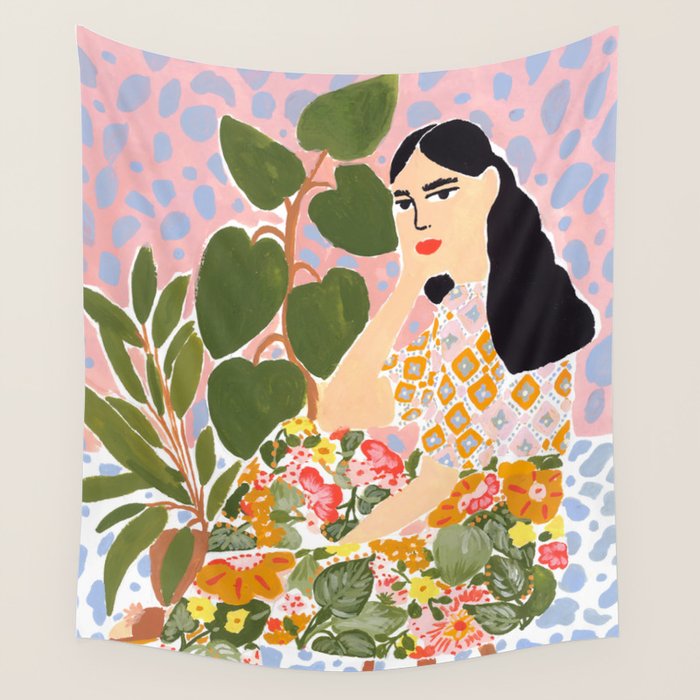 Botanical Lady Wall Tapestry Gallery Image 4