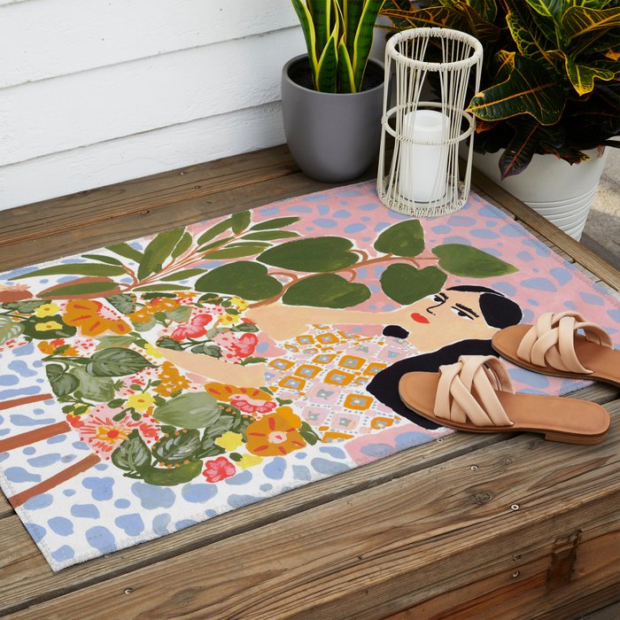 Botanical Lady Outdoor Rug Gallery Image 2