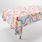 Colorful Curved Path Tiles G Tablecloth Gallery Image 1