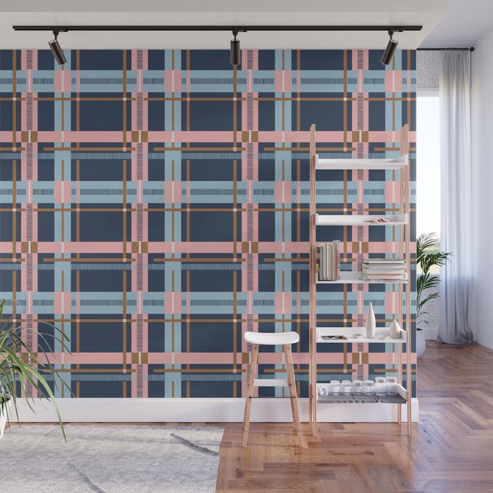 Dark Bold Linear Harmony Wall Mural Gallery Image 1
