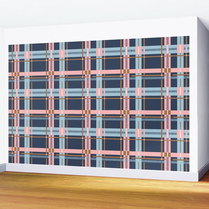 Dark Bold Linear Harmony Wall Mural Gallery Image 2