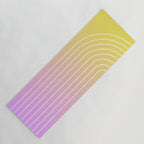 Ombre Arch IV Pink Yellow Sunrise Gradient Modern Geometric Lines Yoga Mat Gallery Image 1