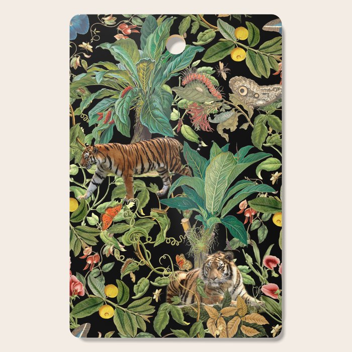 TIGER IN THE DARK JUNGLE Cutting Board Gallery Image 1