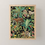 TIGER IN THE DARK JUNGLE Mini Art Print Gallery Image 1
