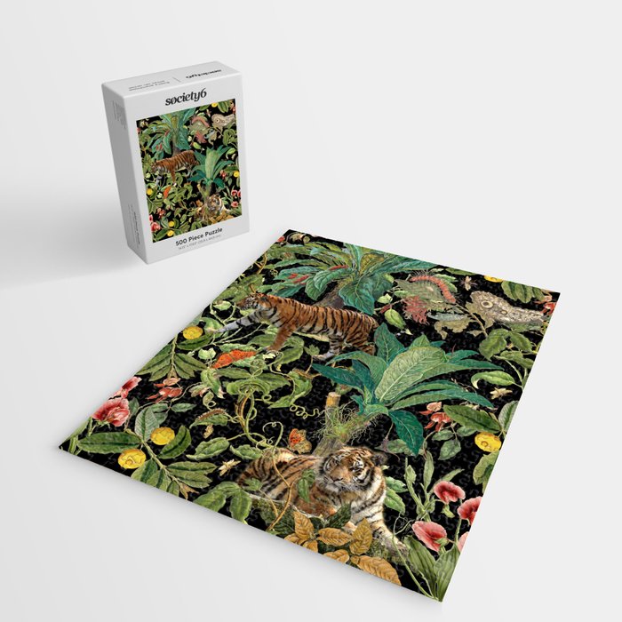 TIGER IN THE DARK JUNGLE Jigsaw Puzzle Gallery Image 2