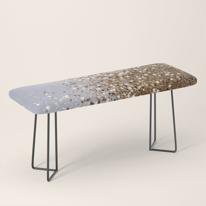 Sparkling Glam Gold Glitter Glam #1 (Faux Glitter) #shiny #decor #art #society6 Bench Gallery Image 1