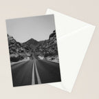 Black and White Desert Road Stationery Card Gallery Image 2