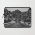 Black and White Desert Road Laptop Sleeve Gallery Image 1