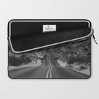 Black and White Desert Road Laptop Sleeve Gallery Image 2