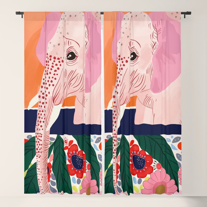 Elephant Spa Day Window Curtain Gallery Image 5