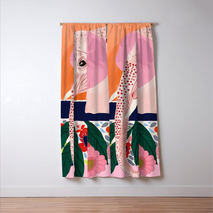 Elephant Spa Day Window Curtain Gallery Image 3