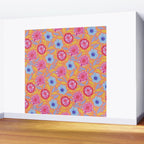 Folk Floral Blossoms in Sweet Peach Wall Mural Gallery Image 2