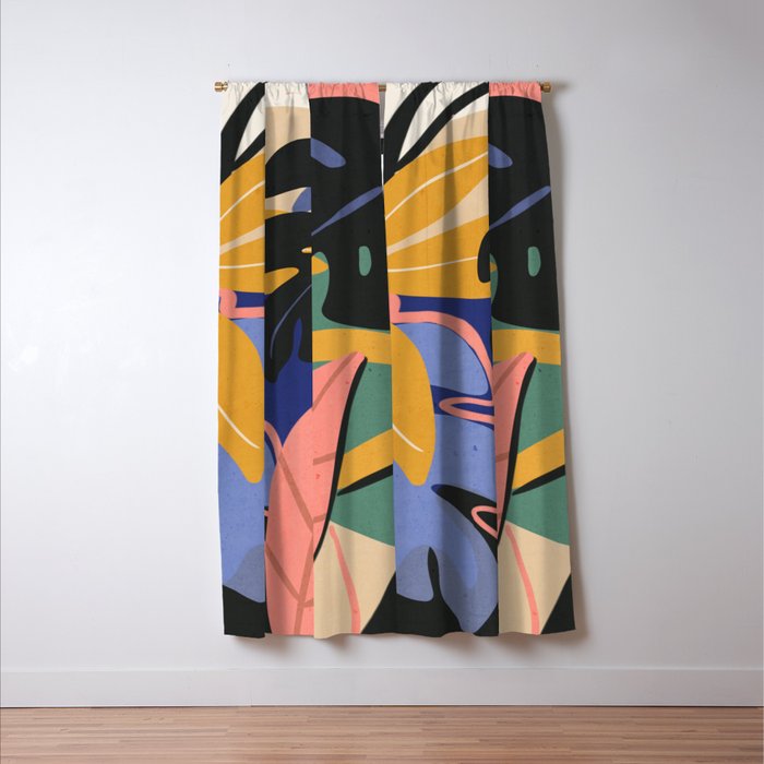 Jungle Abstract 7 Window Curtain Gallery Image 3