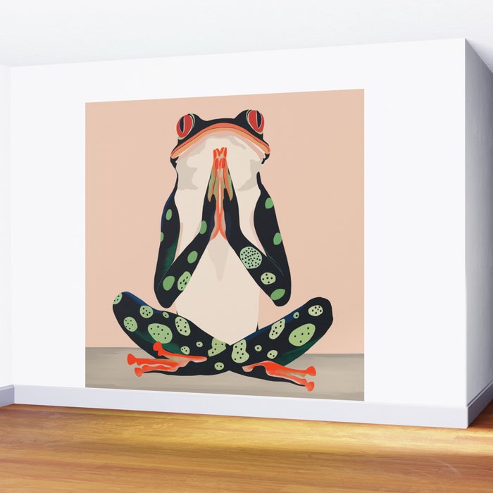 Yoga Frog Wall Mural Gallery Image 2