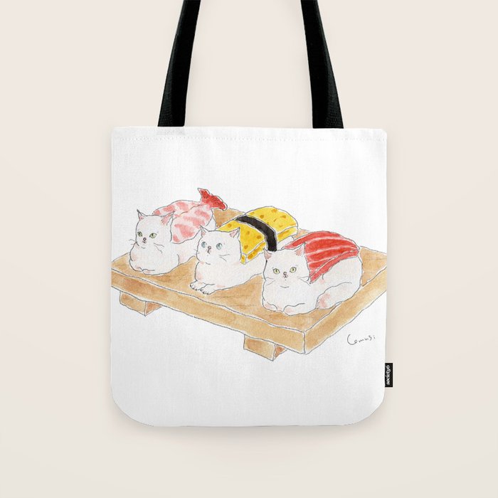Sushi Nyanco -Sushi Cats- Tote Bag Gallery Image 1