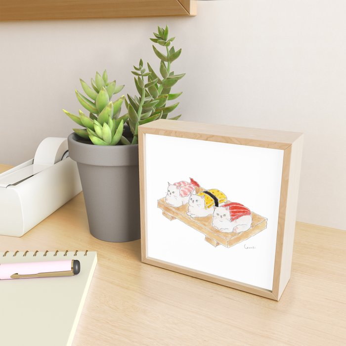 Sushi Nyanco -Sushi Cats- Mini Art Print Gallery Image 2