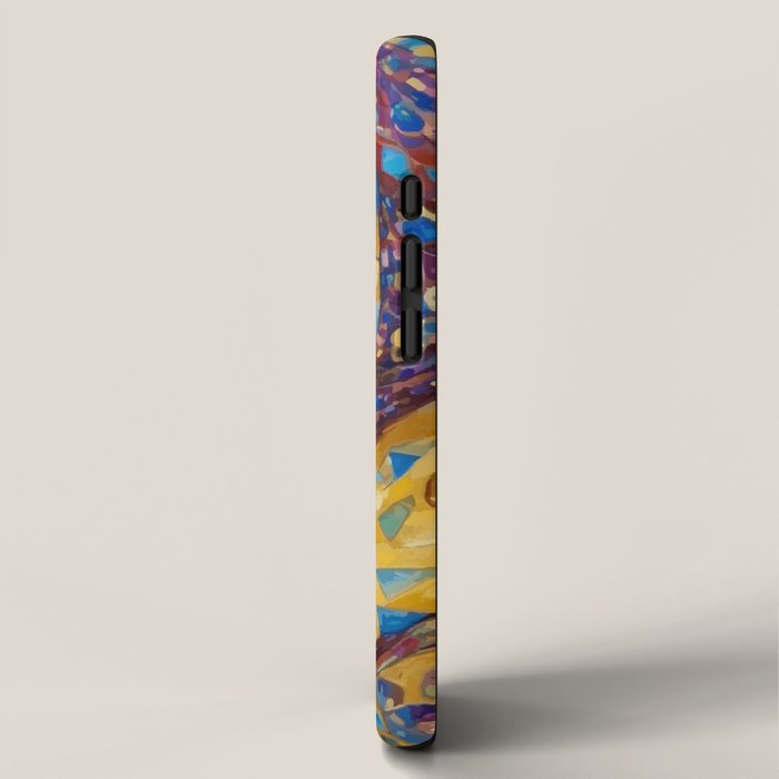 Klimt Cat with Green Eyes and a Colorful Scarf iPhone Case Gallery Image 2