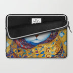 Klimt Cat with Green Eyes and a Colorful Scarf Laptop Sleeve Gallery Image 2
