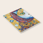 Klimt Cat with Green Eyes and a Colorful Scarf Notebook Gallery Image 3