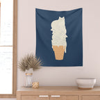 Cat ice cream 2024 Wall Tapestry Gallery Image 2