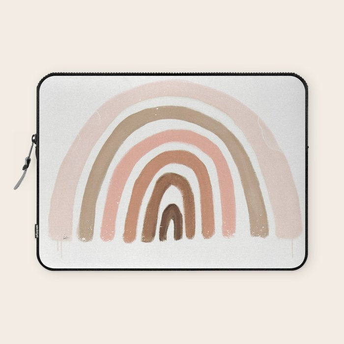 rainbow pink minimalist Laptop Sleeve Gallery Image 1