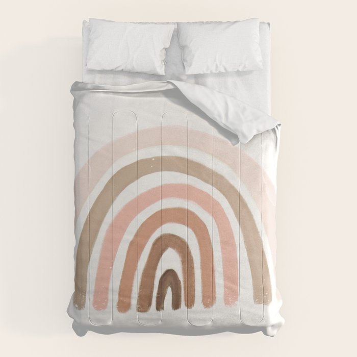 rainbow pink minimalist Comforter Gallery Image 1