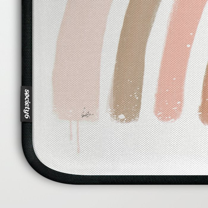 rainbow pink minimalist Laptop Sleeve Gallery Image 3