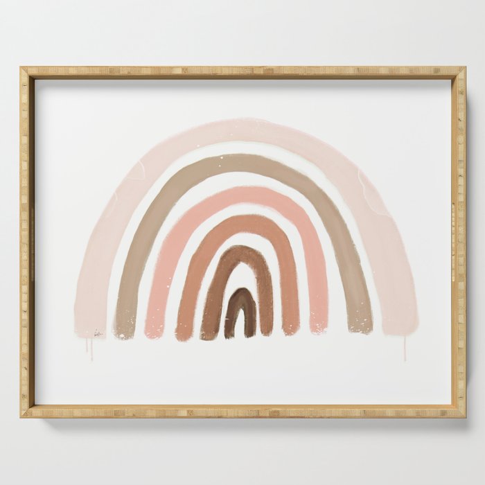 rainbow pink minimalist Serving Tray Gallery Image 1