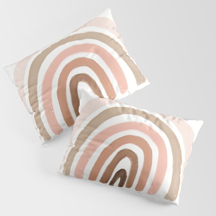 rainbow pink minimalist Pillow Sham Gallery Image 1