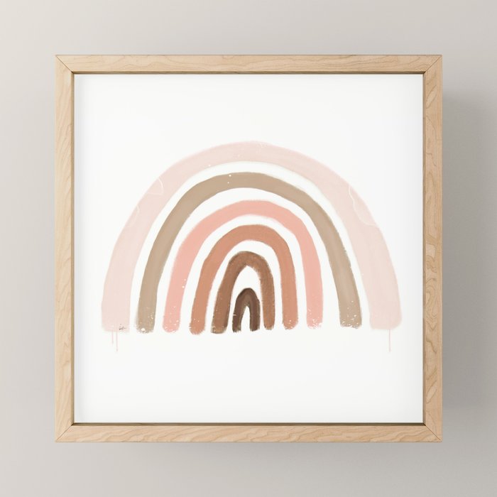 rainbow pink minimalist Mini Art Print Gallery Image 1