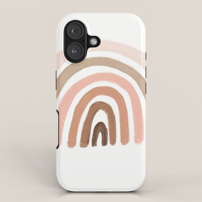 rainbow pink minimalist iPhone Case Gallery Image 1
