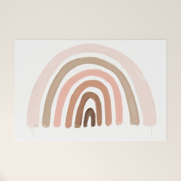 rainbow pink minimalist Welcome Mat Gallery Image 1
