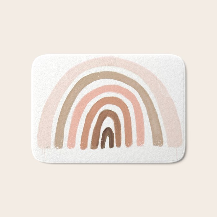 rainbow pink minimalist Bath Mat Gallery Image 1