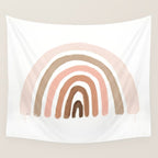 rainbow pink minimalist Wall Tapestry Gallery Image 4